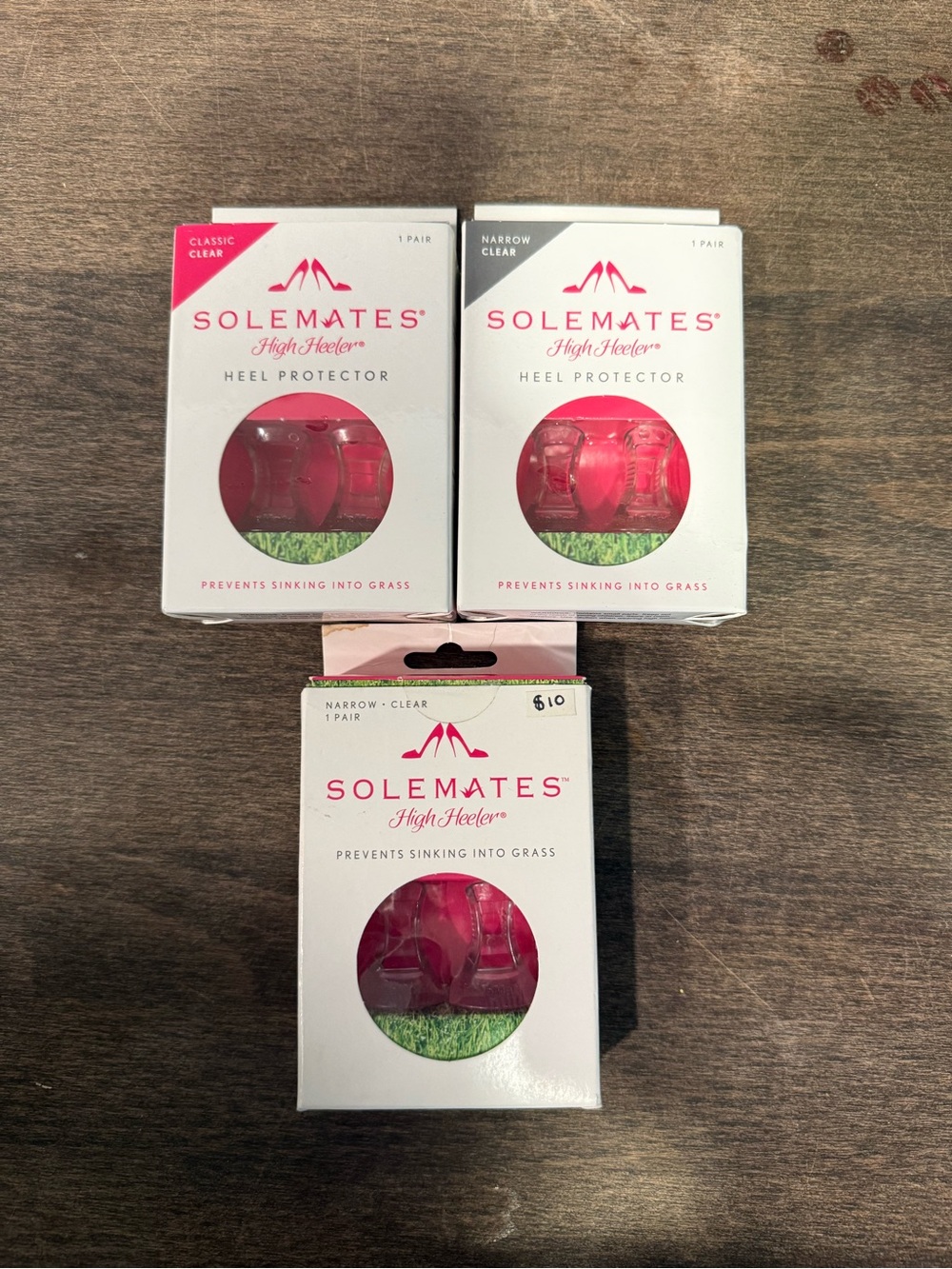 Solemates Clear Heel Protector - Pink Insert (3 Packs with 1 pair each)